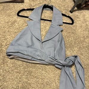 lovers + friends blue vest top